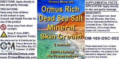 Ormus Rich Dead Sea Salt Mineral Skin Cream
