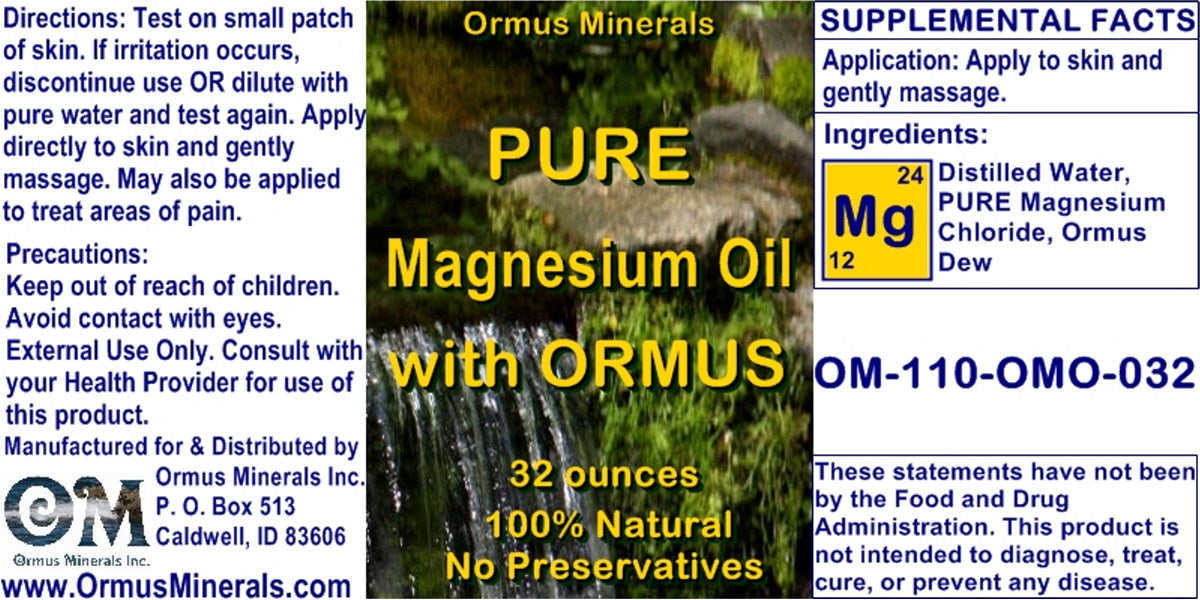 Pure Magnesium Oil w Ormus