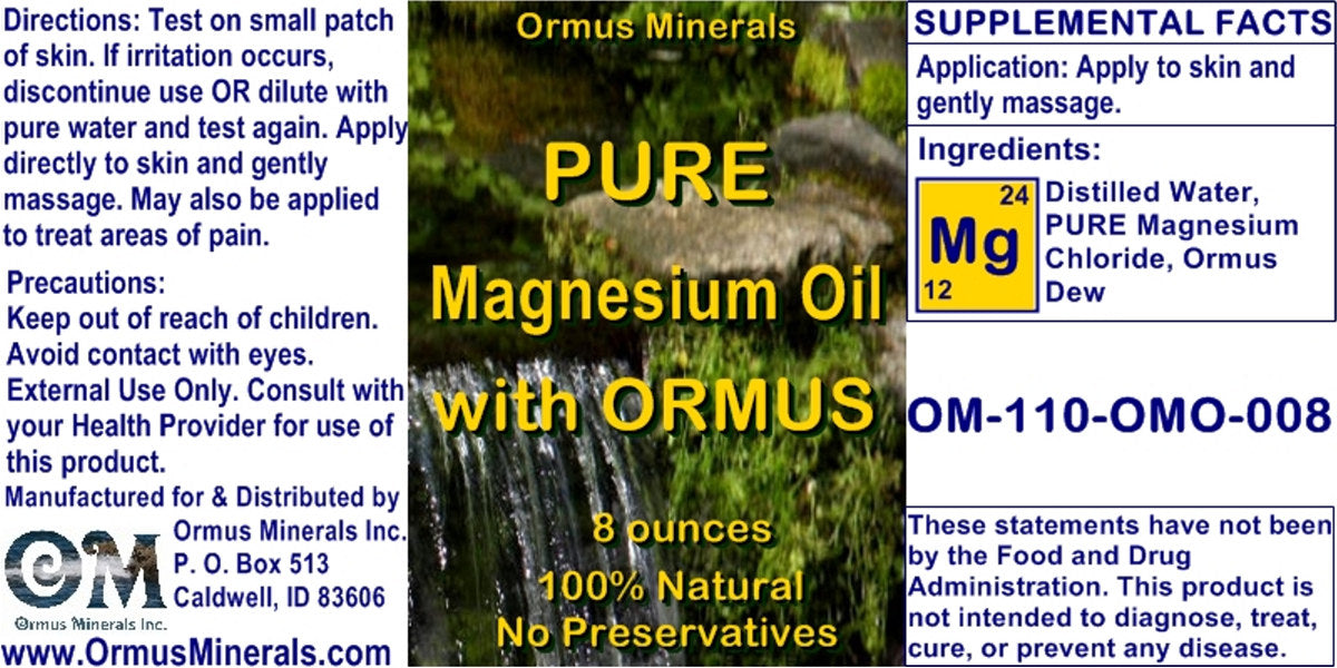 Pure Magnesium Oil w Ormus