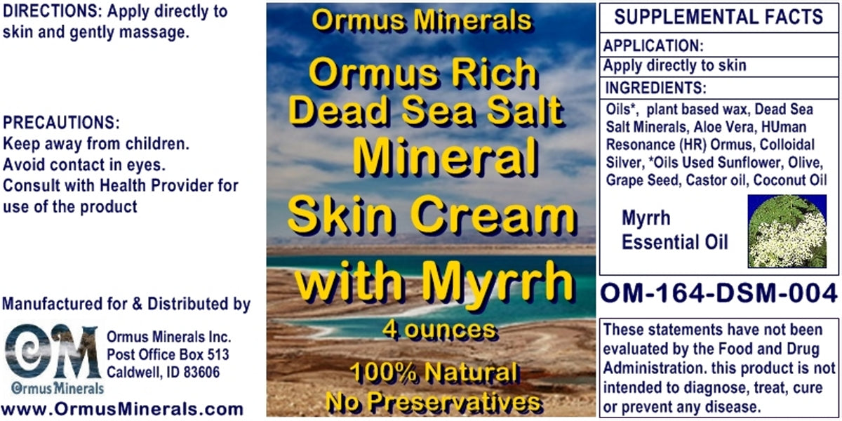 Ormus Rich Dead Sea Salt Mineral Skin Cream