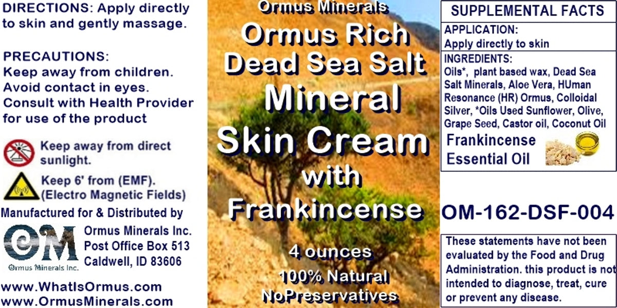 Ormus Rich Dead Sea Salt Mineral Skin Cream