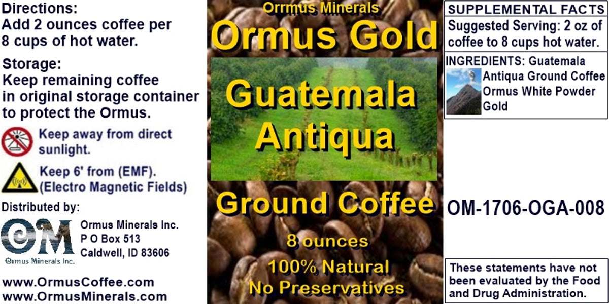 Ormus Gold Coffee Guatemala Antigua