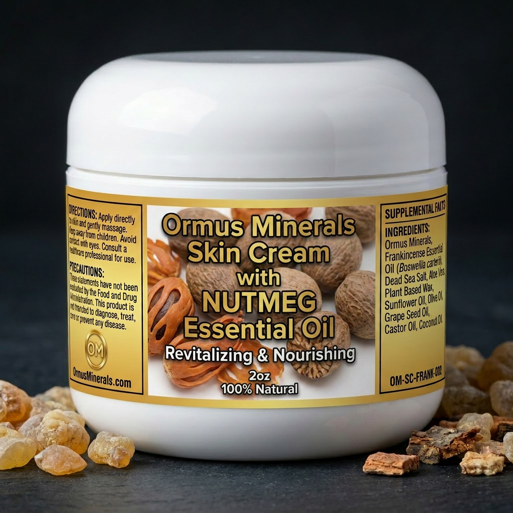 Ormus Minerals Skin Cream with Nutmeg Essential Oil
