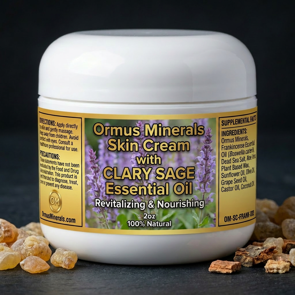 Ormus Minerals Skin Cream with Clary Sage Essential Oil