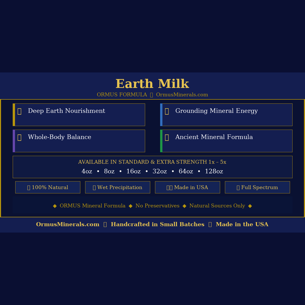 Earth Milk Ormus 16oz 1x Extra Strength