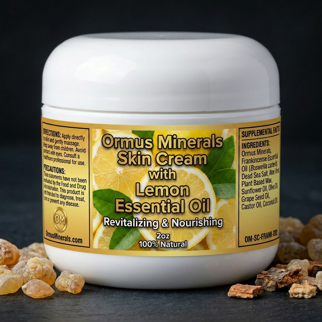 Ormus Minerals Skin Cream with Lemon Essential Oil