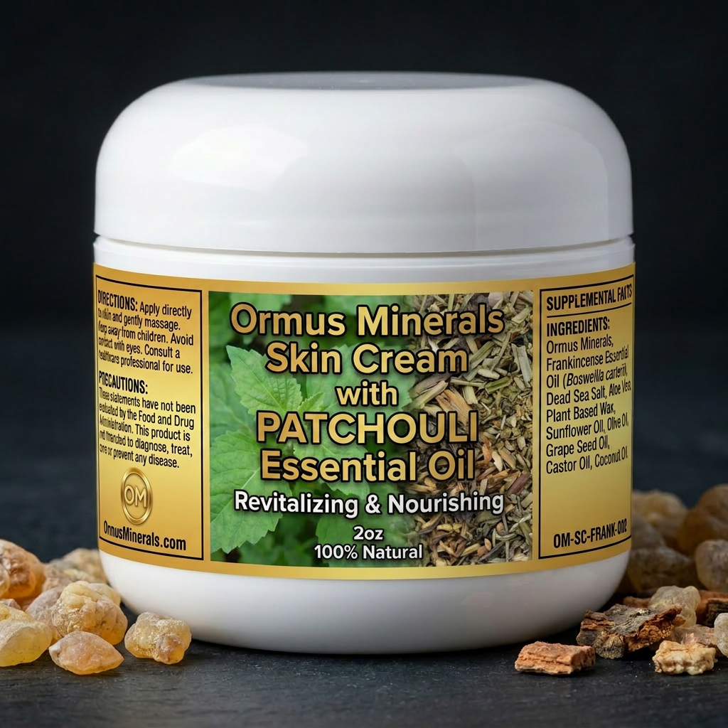 Ormus Minerals Skin Cream with Patchouli Essential Oil