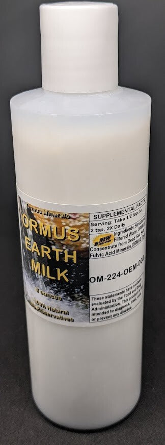 Ormus Earth Milk- 8oz, Monatomic m-state gold liquid Ormus, Fulvic Acid