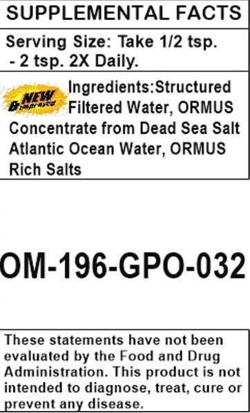 Gold Plus Ormus Minerals Mental Health Immunity Skin Electrolytes Energy 32oz