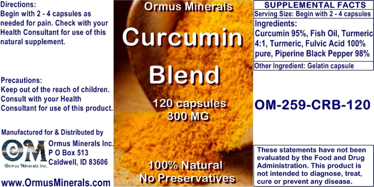 Curcumin Blend 120caps Pain relief Anti inflammatory skin care Immune Booster