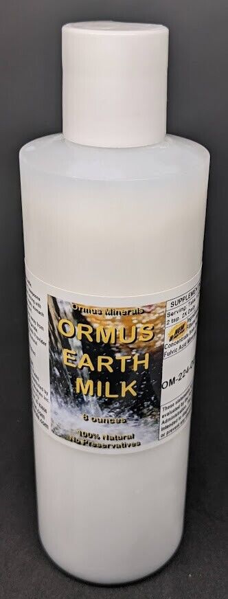 Ormus Earth Milk- 8oz, Monatomic m-state gold liquid Ormus, Fulvic Acid