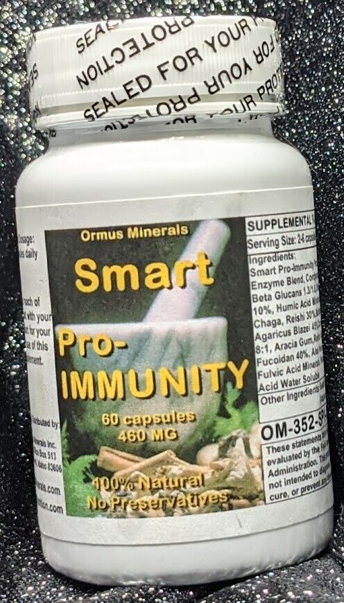 Smart Pro-Immunity Booster Probiotics Energy Minerals Humic Fulvic Acid 60 caps
