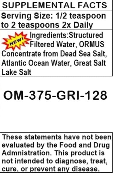 M3 Ormus Minerals Ormus Mental Health Immunity Skin Electrolytes Energy 128oz