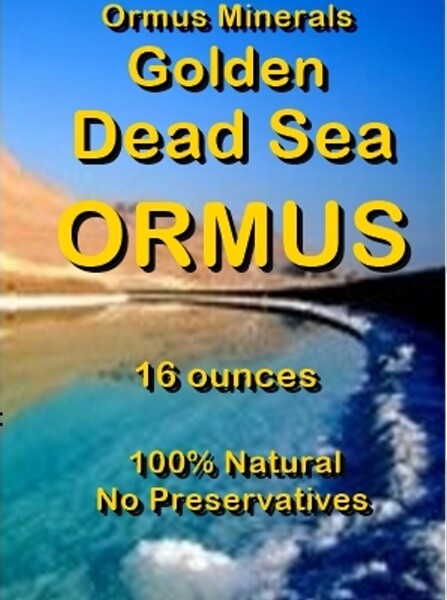 Golden Dead Sea Ormus Mental Health Pain Relief Skin Support Immunity 16oz