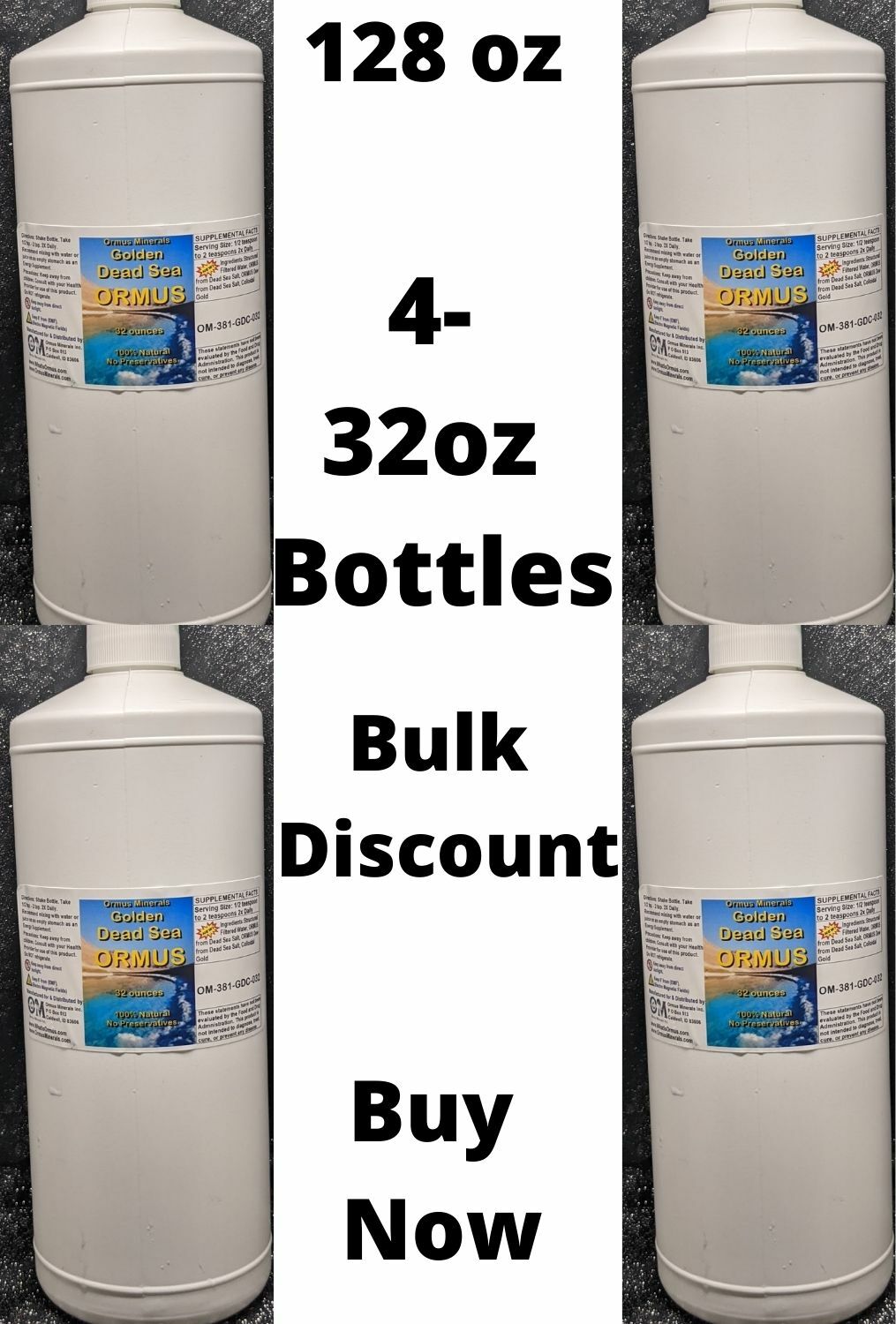 Golden Dead Sea Ormus 128oz
