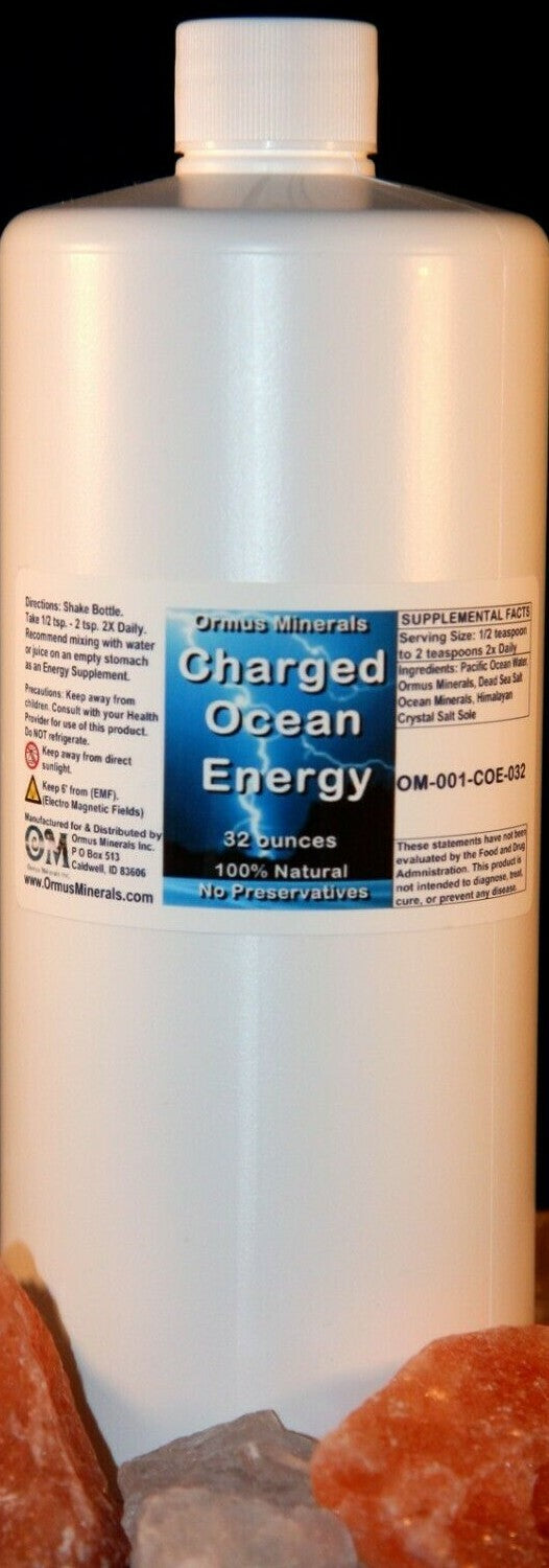 Charged Ormus Ocean Energy Mental Health Clarity Vision Support immunity 128oz