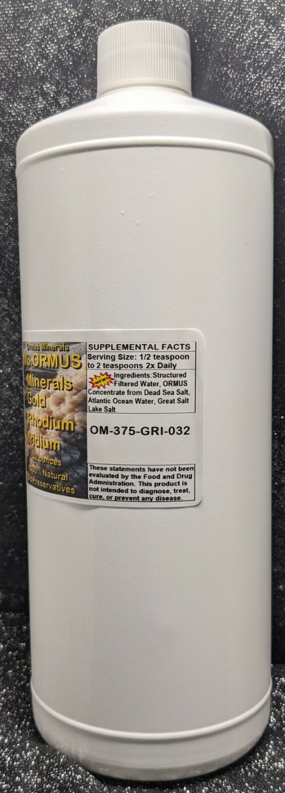 M3 Ormus Minerals Ormus Mental Health Immunity Skin Electrolytes Energy 128oz
