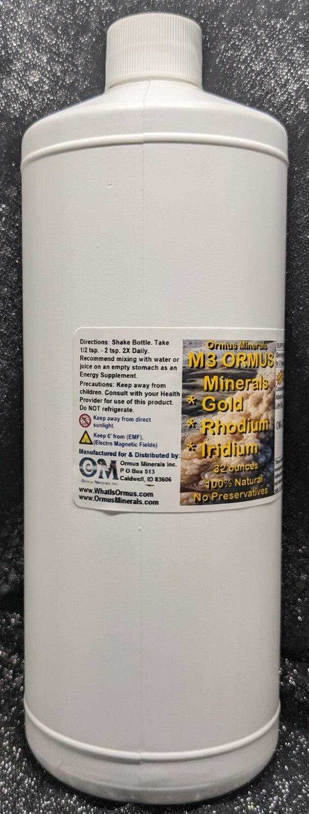 M3 Ormus Minerals Ormus Mental Health Immunity Skin Electrolytes Energy 128oz