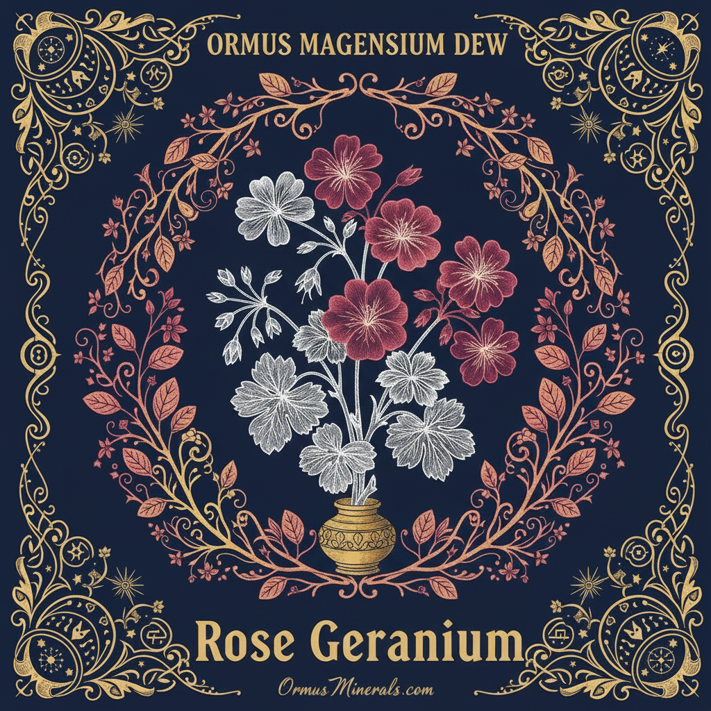 Ormus Minerals Magnesium Dew Geranium Rose Essential Oil 4oz