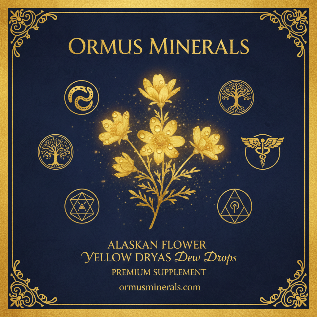 Ormus Minerals Alaskan Flower YELLOW DRYAS Dew Drops 8oz Extra Strength 1x