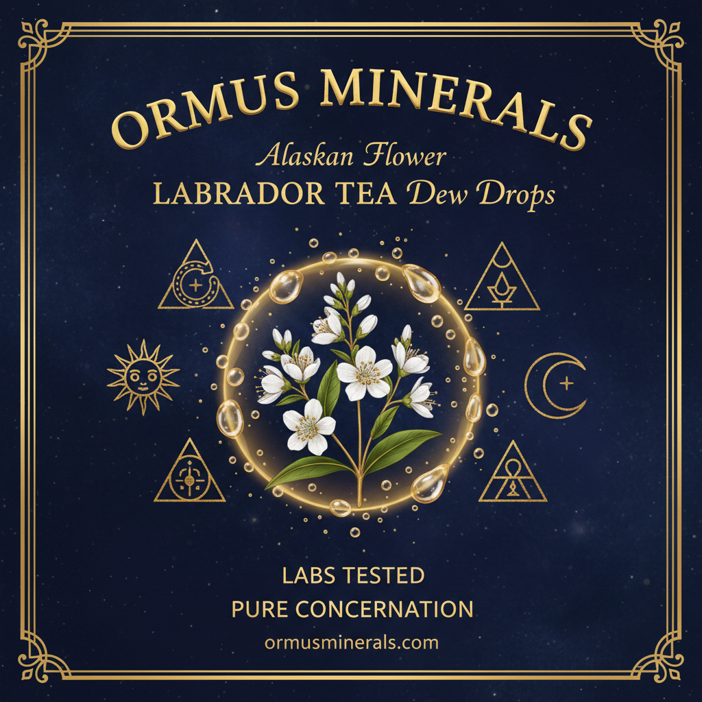 Ormus Minerals Alaskan Flower LABRADOR TEA Dew Drops 4oz