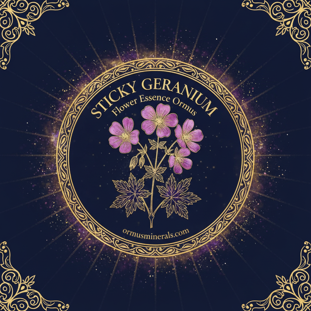 Sticky Geranium Flower Essence Ormus 16oz Extra Strength 2x | OrmusMinerals.com