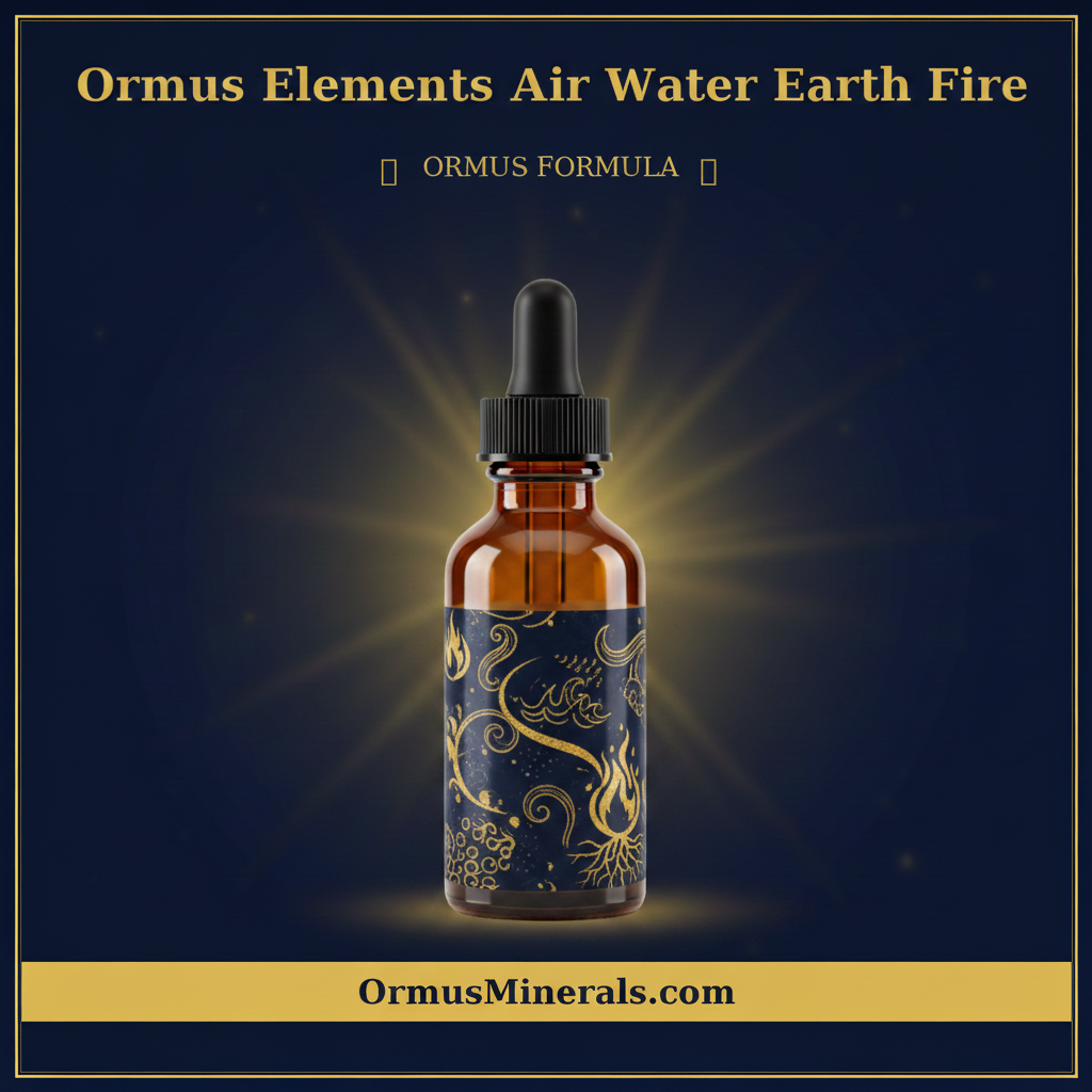 Ormus Minerals Ormus Elements Air Water Earth Fire 32oz Extra Strength 3x