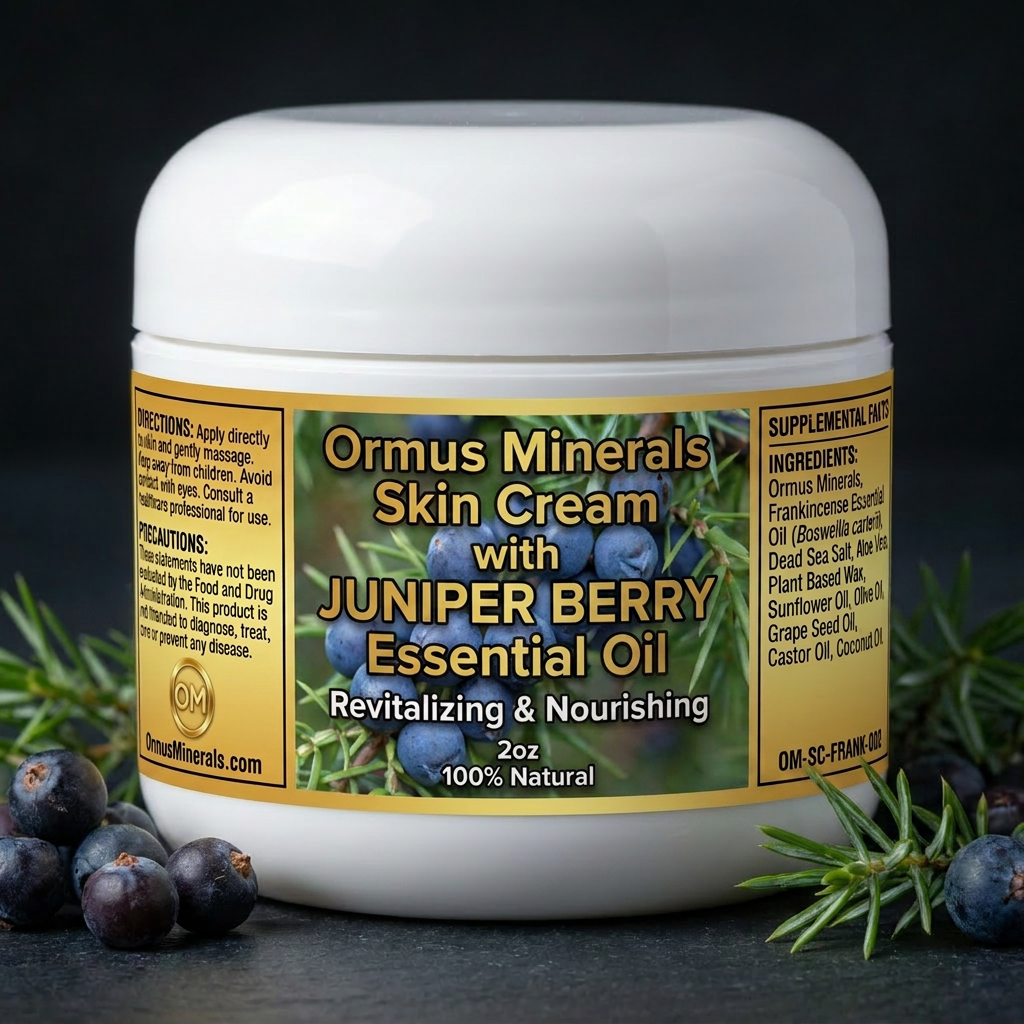 Ormus Minerals Skin Cream with Juniper Berry Essential Oil