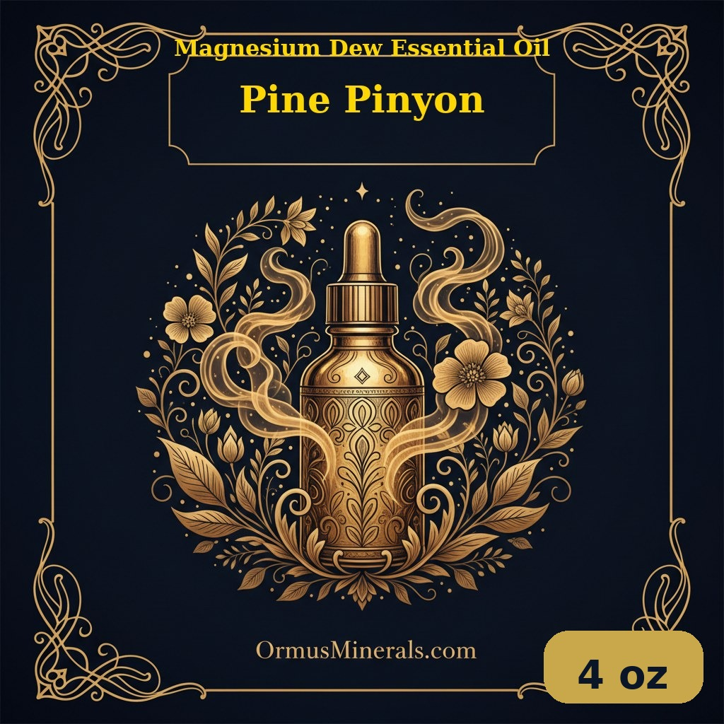 Ormus Magnesium Dew Essential Oil Pine Pinyon 4oz | OrmusMinerals.com