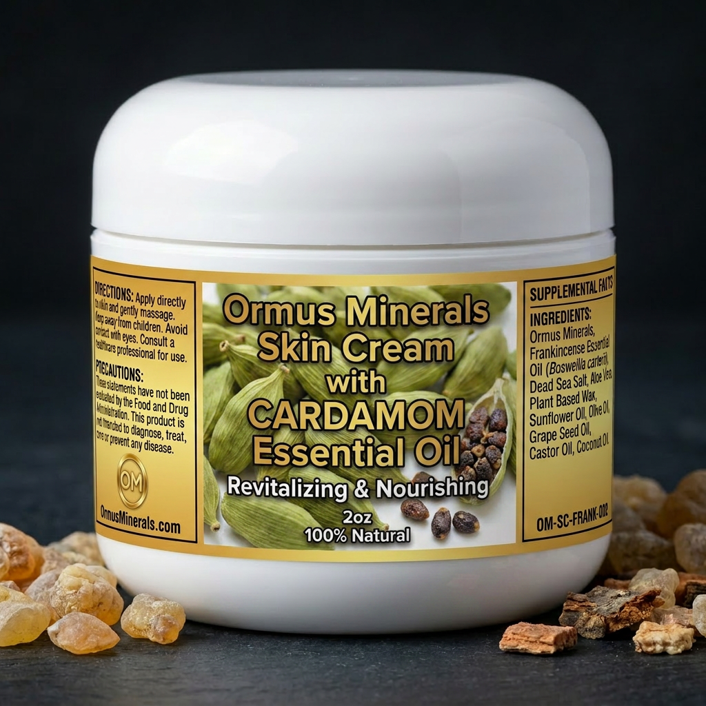 Ormus Minerals Skin Cream with Cardamom Essential Oil