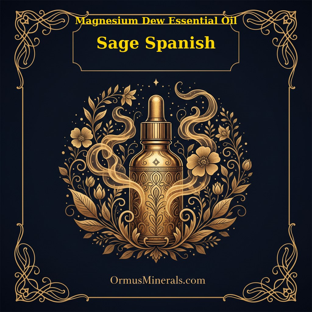 Ormus Magnesium Dew with Sage Spanish Essential Oil 8oz