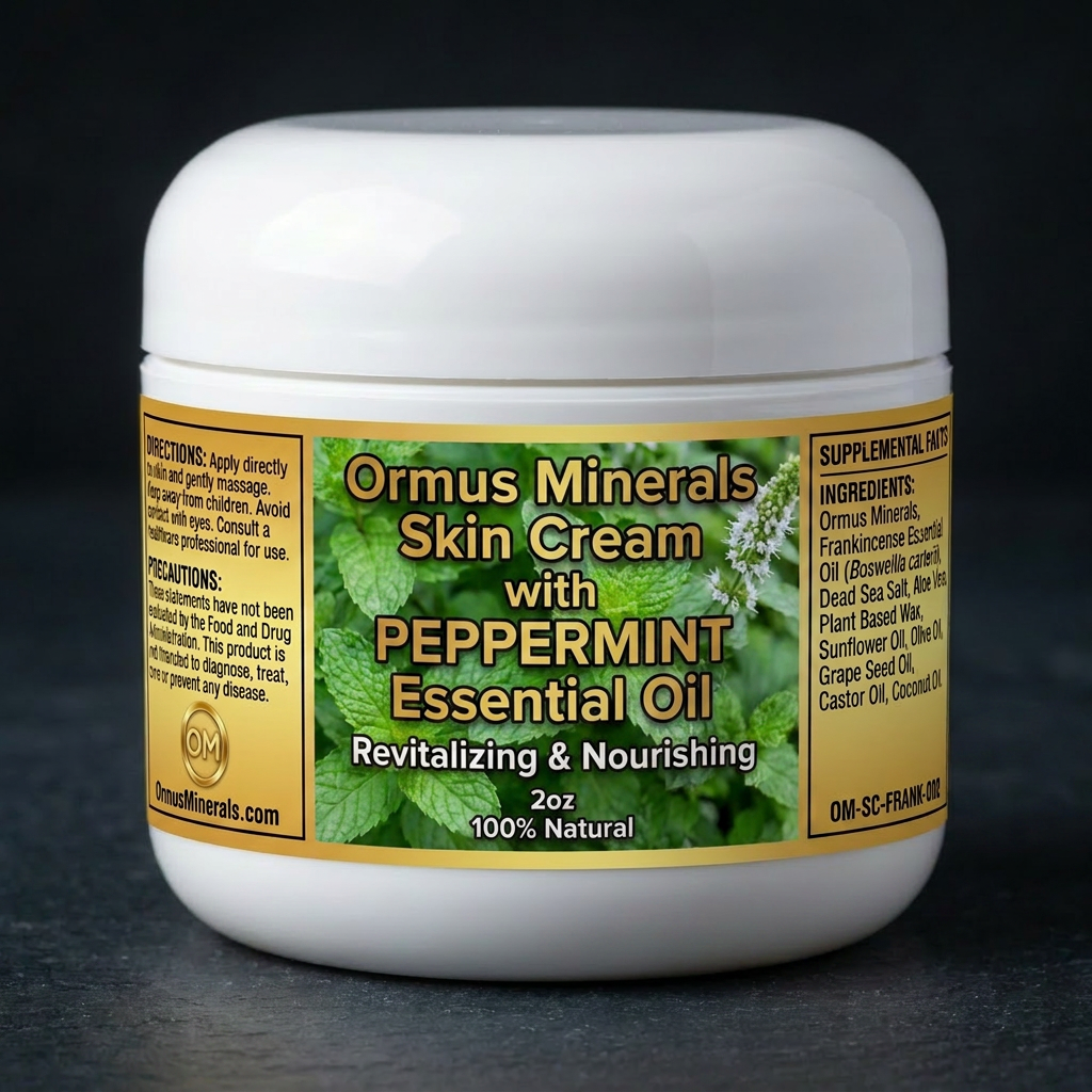 Ormus Minerals Skin Cream with Peppermint Essential Oil