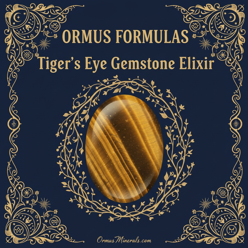 Ormus Minerals Tiger's Eye Gemstone Elixir Imprinted Ormus 8oz Extra Strength 1x