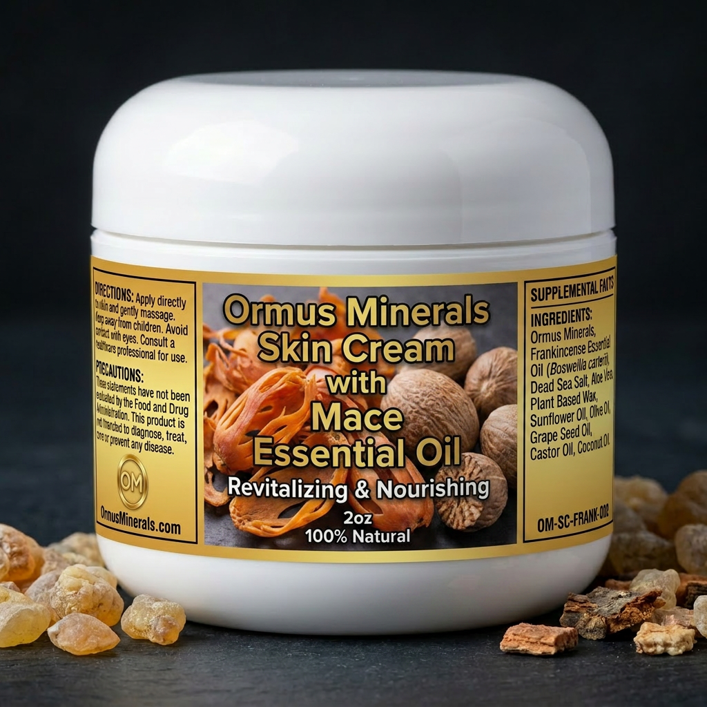 Ormus Minerals Skin Cream with Mace Essential Oil