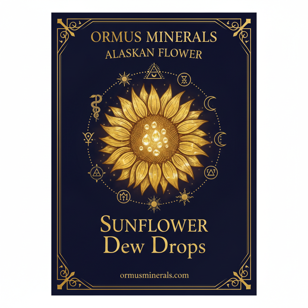 Ormus Minerals Alaskan Flower SUNFLOWER Dew Drops 8oz Extra Strength 5x
