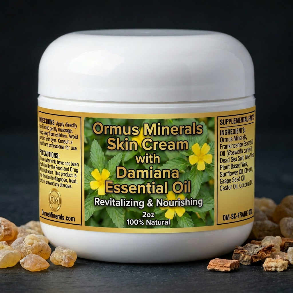 Ormus Minerals Skin Cream with Damiana Essential Oil