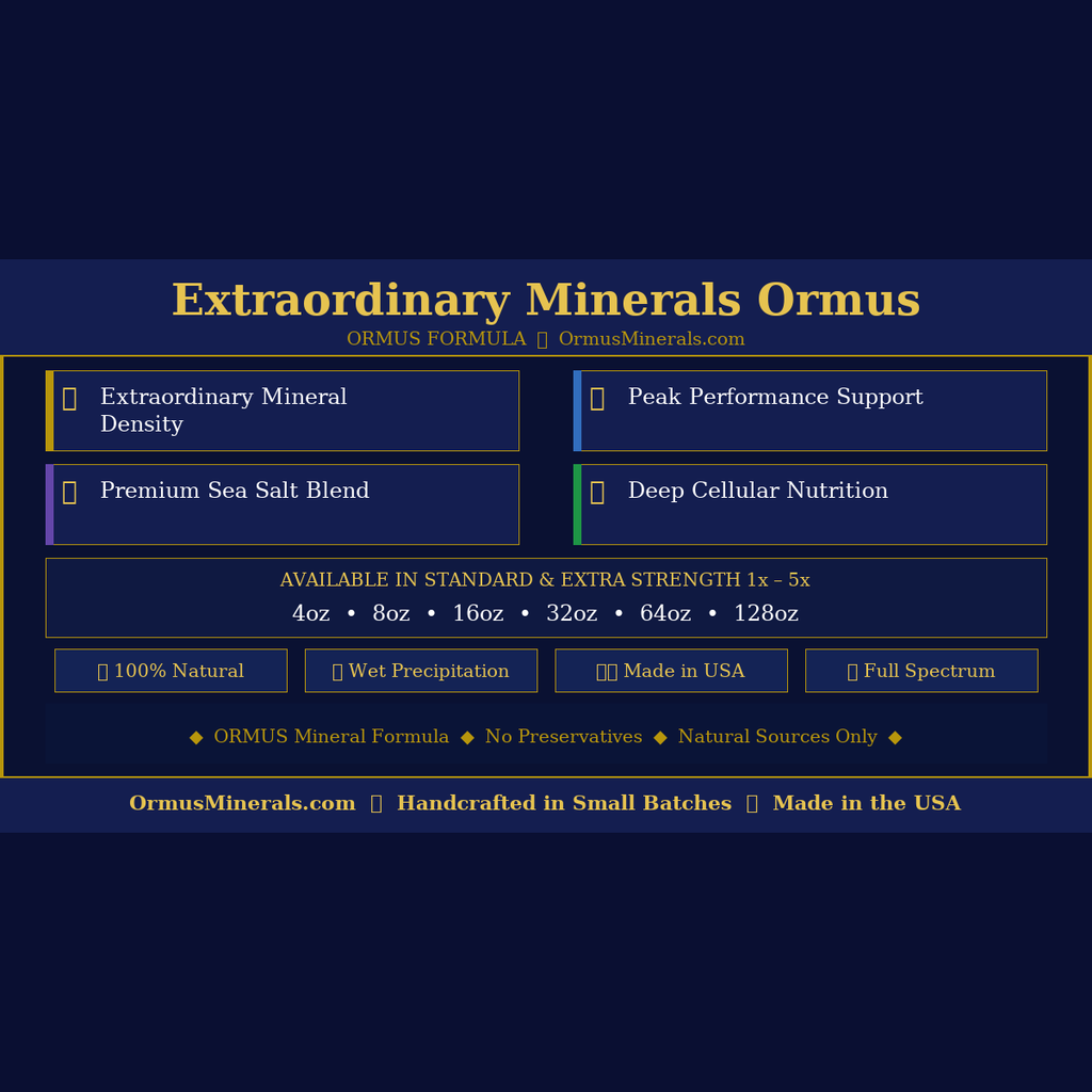 Extraordinary Minerals Ormus Ormus 128oz Standard