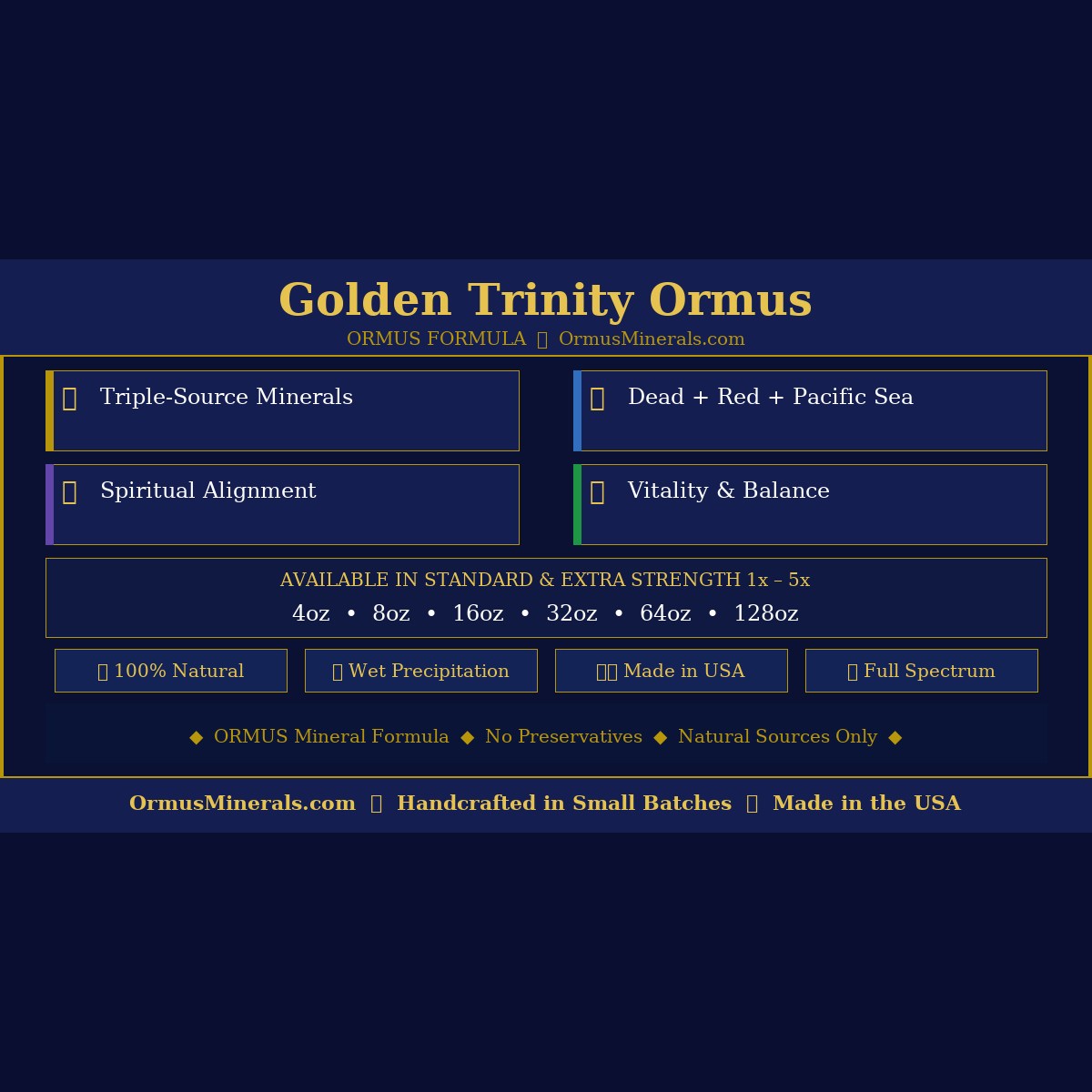 Golden Trinity Ormus Ormus 32oz 5x Extra Strength