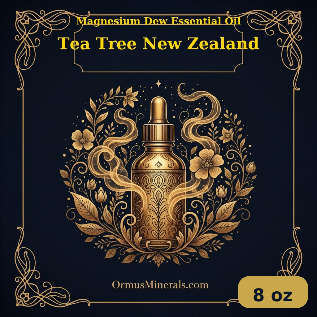 Ormus Magnesium Dew Essential Oil Tea Tree New Zealand 8oz | OrmusMinerals.com