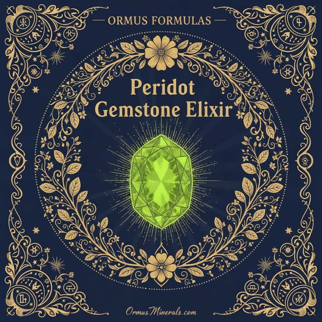 Ormus Minerals Peridot Gemstone Elixir Imprinted Ormus 16oz Extra Strength 5x