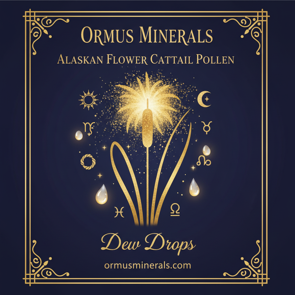 Ormus Minerals Alaskan Flower CATTAIL POLLEN Dew Drops 8oz Extra Strength 3x