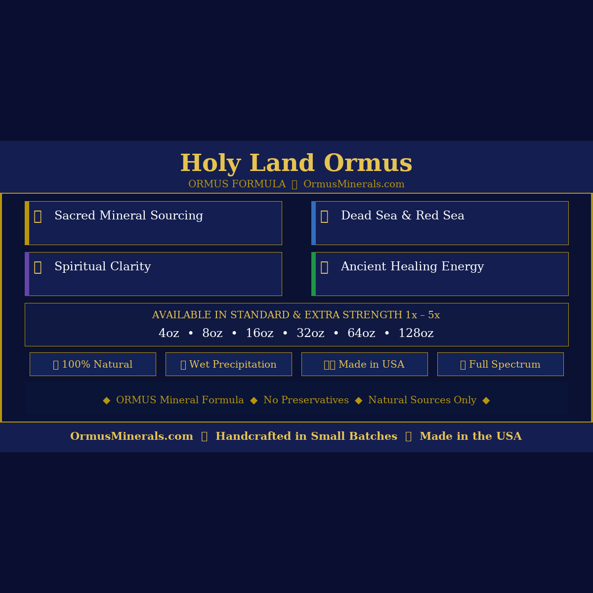 Holy Land Ormus Ormus 128oz 4x Extra Strength