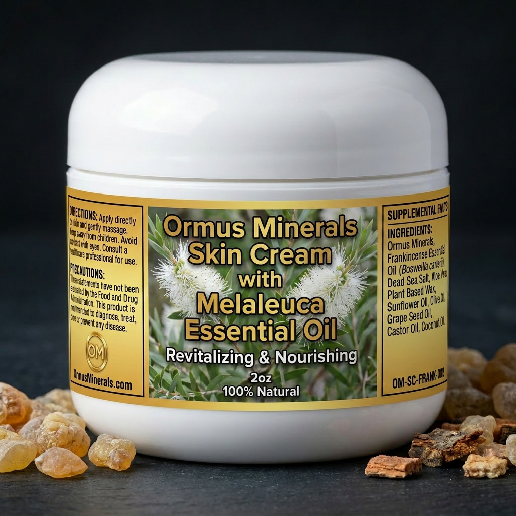 Ormus Minerals Skin Cream with Melaleuca Essential Oil