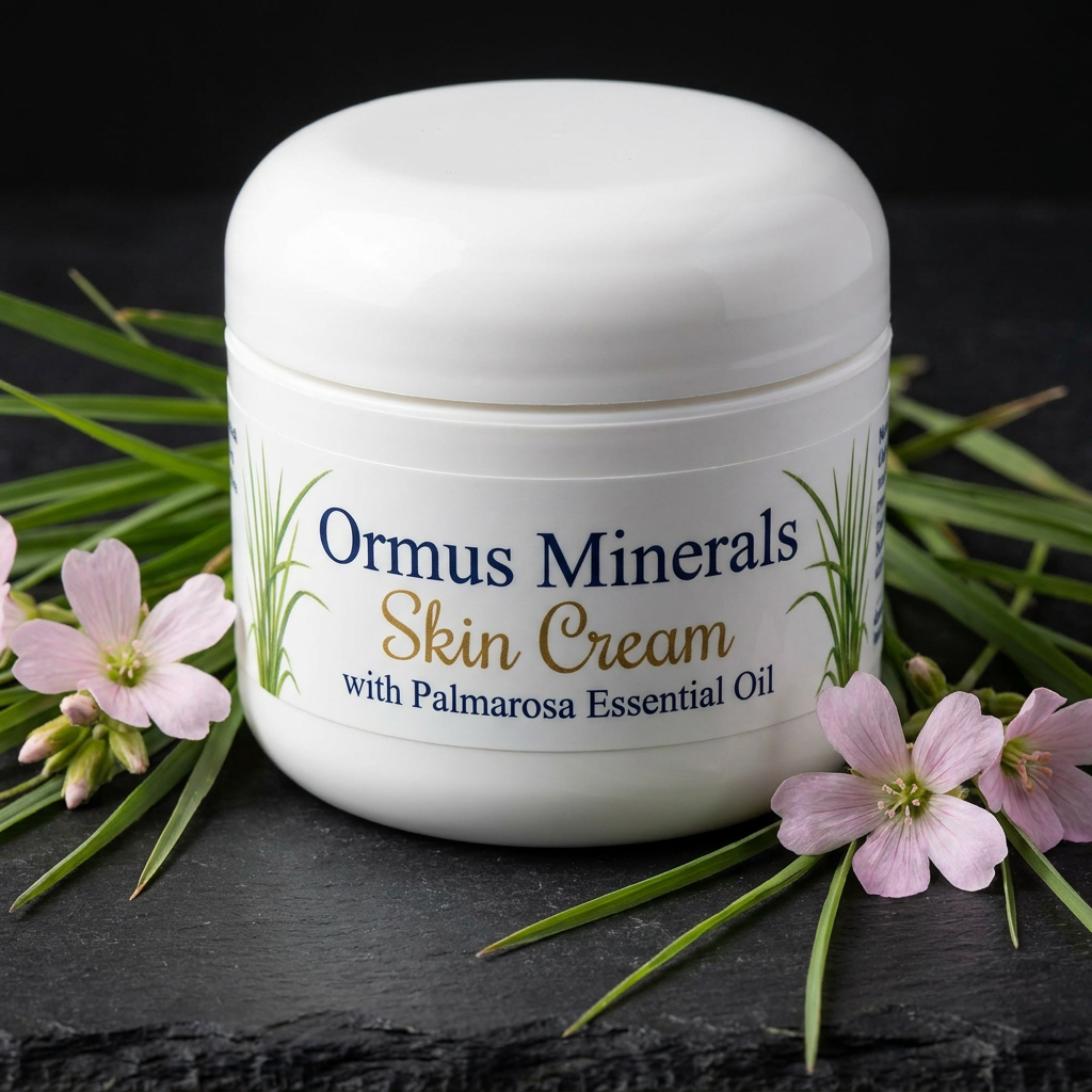 Ormus Minerals Skin Cream with Palmarosa Essential Oil