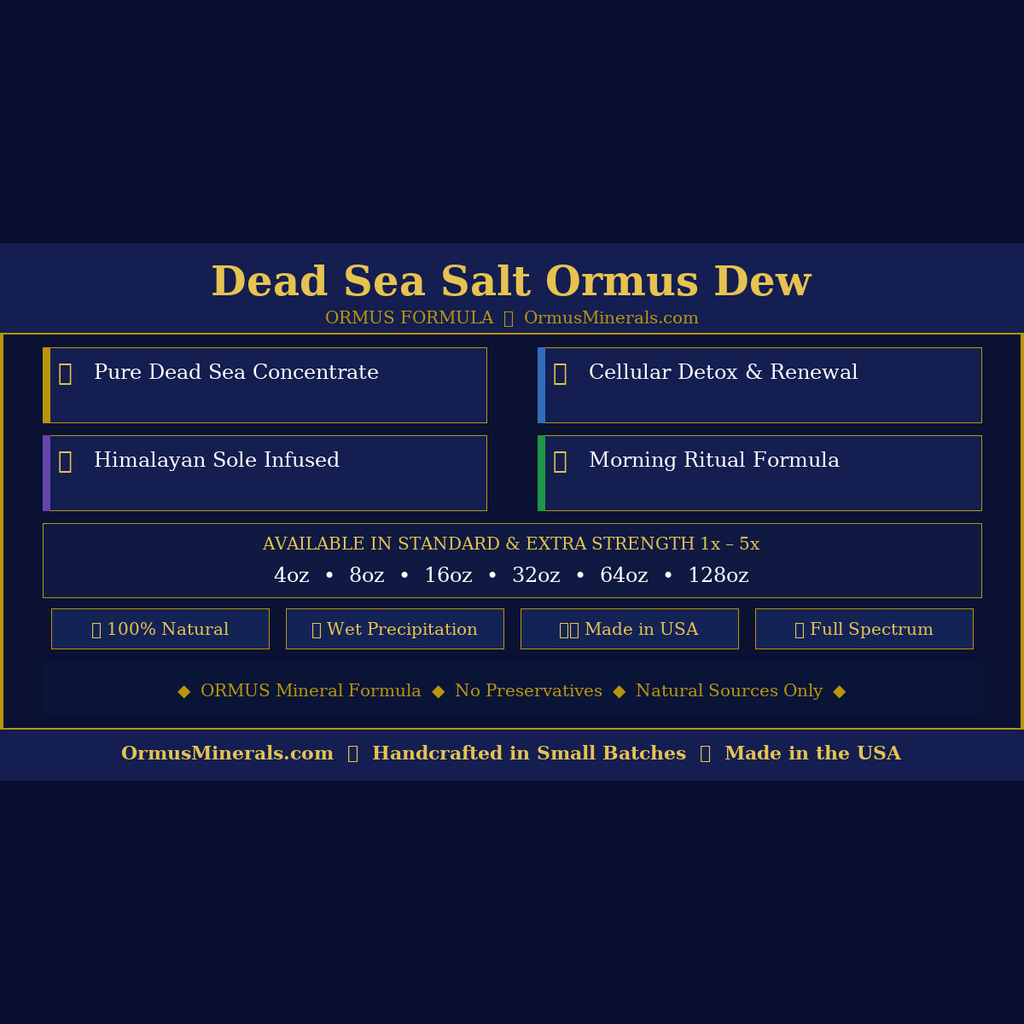 Dead Sea Salt Ormus Dew Ormus 16oz Standard