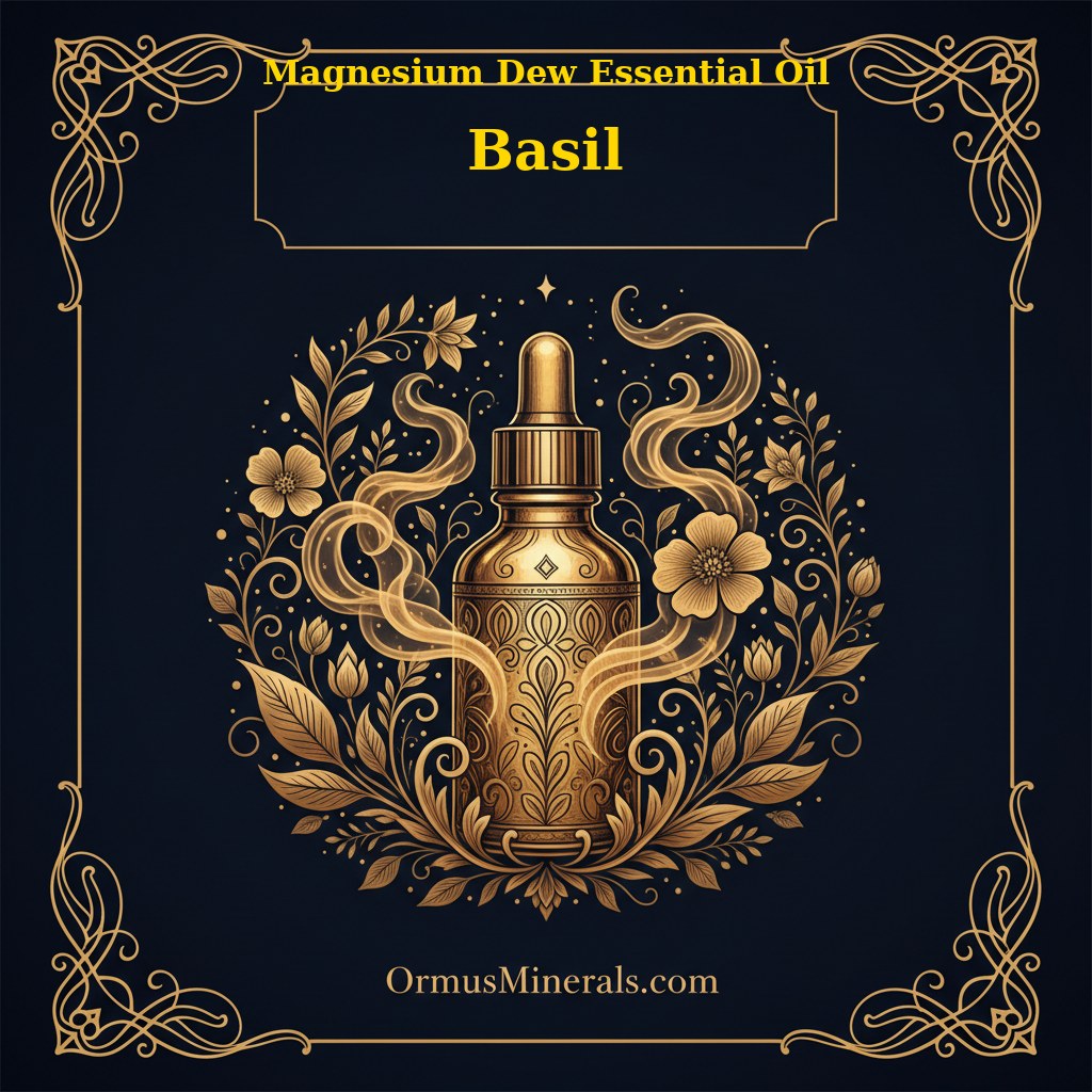 Ormus Magnesium Dew with Basil Essential Oil 8oz