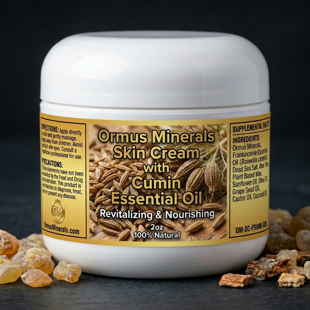 Ormus Minerals Skin Cream with Cumin Essential Oil