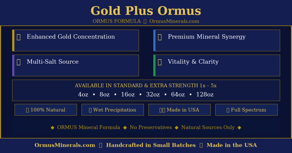 Gold Plus Ormus Ormus 16oz Standard