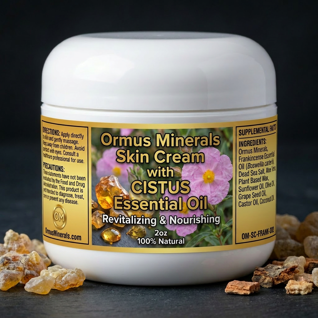 Ormus Minerals Skin Cream with Cistus Essential Oil
