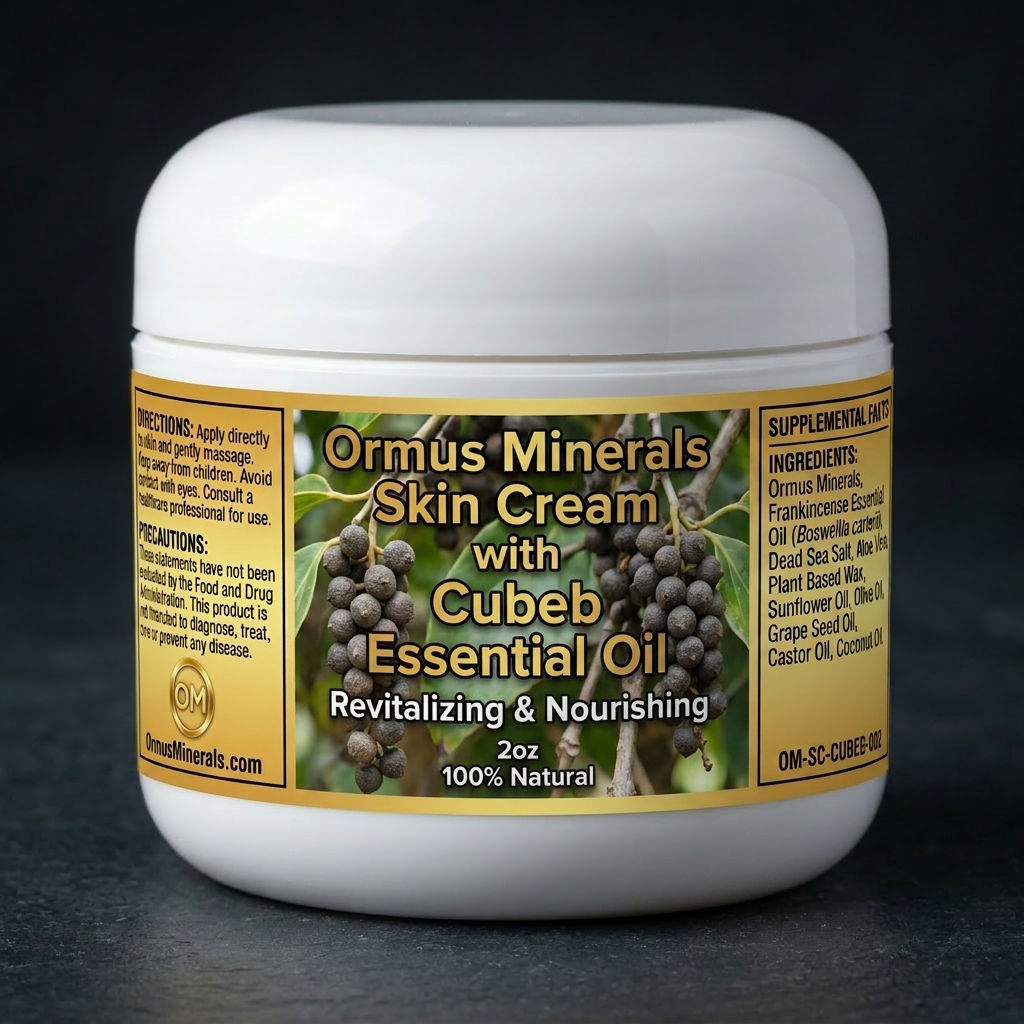Ormus Minerals Skin Cream with Cubeb Essential Oil